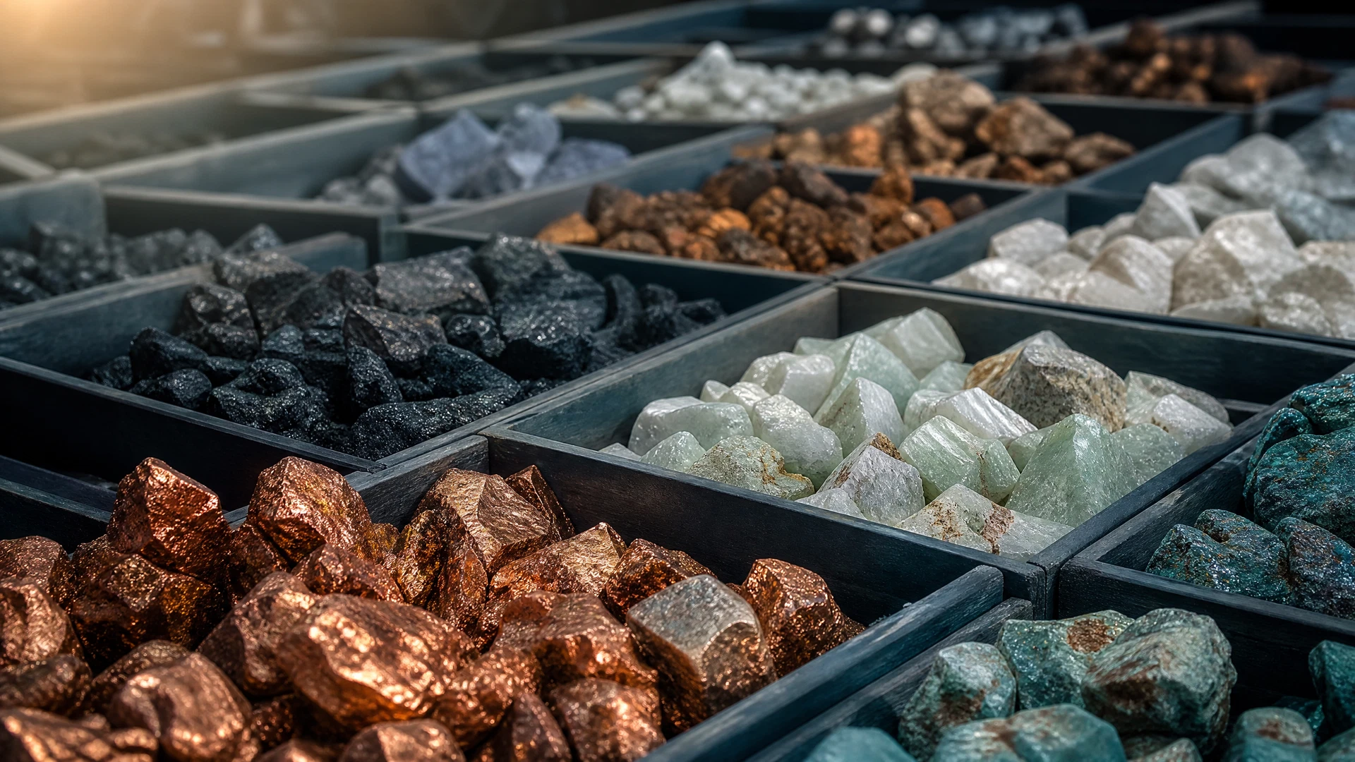 Graded solid mineral stones prepared for export